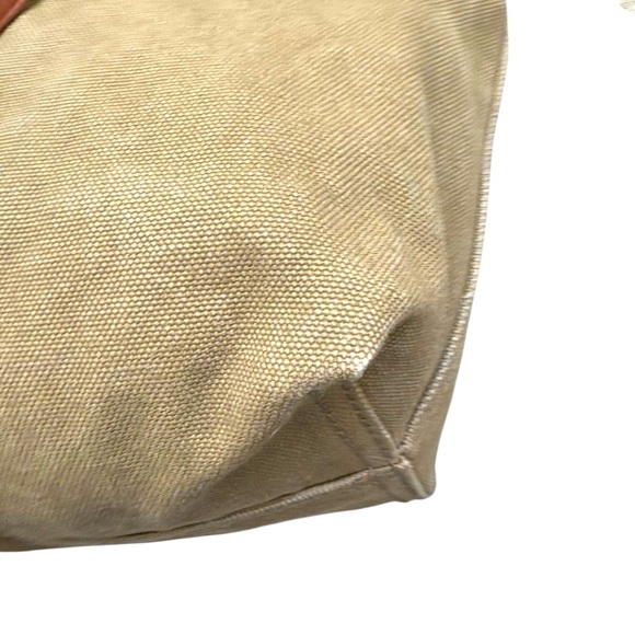 Madewell canvas green and brown tote bag - Picture 8 of 13